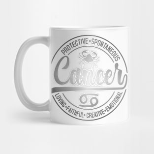 Zodiac round sign designs Cancer. Mug